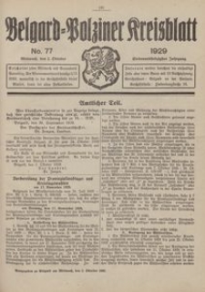 Belgard-Polziner Kreisblatt, 1929, Nr 77