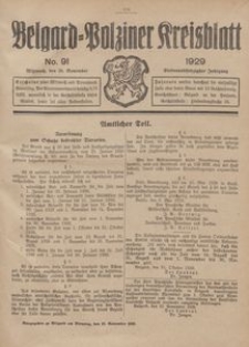 Belgard-Polziner Kreisblatt, 1929, Nr 91