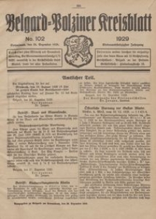 Belgard-Polziner Kreisblatt, 1929, Nr 102