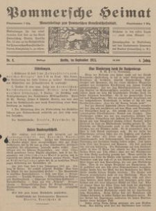 Pommersche Heimat. Monatsbeilage zum Pommerschen Genossenschaftsblatt Nr. 8/1915