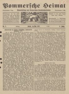 Pommersche Heimat. Monatsbeilage zum Pommerschen Genossenschaftsblatt Nr. 5/1917