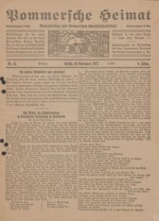 Pommersche Heimat. Monatsbeilage zum Pommerschen Genossenschaftsblatt Nr. 11/1917