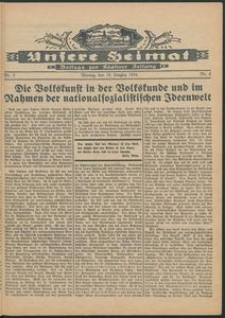 Unsere Heimat. Beilage zur Kösliner Zeitung Nr. 3/1934