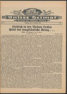 Unsere Heimat. Beilage zur Kösliner Zeitung Nr. 7/1934