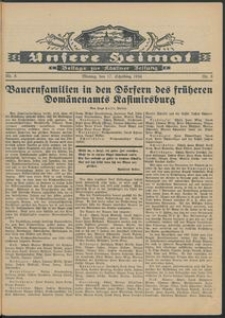 Unsere Heimat. Beilage zur K&ouml;sliner Zeitung Nr. 8/1934