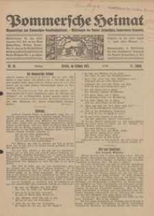Pommersche Heimat. Monatsbeilage zum Pommerschen Genossenschaftsblatt. - Mitteilungen des Bundes Heimatschutz, Landesverein Pommern Nr. 10/1922