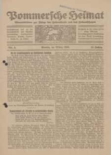 Pommersche Heimat. Monatsblätter zur Pflege der Heimatkunde und des Heimatschutzes Nr. 3/1923