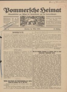 Pommersche Heimat. Monatsblätter zur Pflege der Heimatkunde und des Heimatschutzes Nr. 5/1923