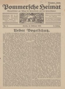 Pommersche Heimat. Monatsblätter zur Pflege der Heimatkunde und des Heimatschutzes Nr. 2/1925
