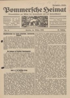 Pommersche Heimat. Monatsbl&auml;tter zur Pflege der Heimatkunde und des Heimatschutzes Nr. 3/1926