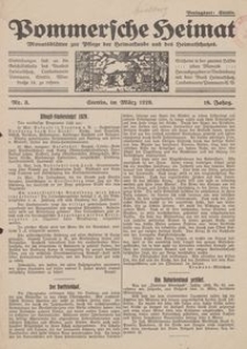 Pommersche Heimat. Monatsblätter zur Pflege der Heimatkunde und des Heimatschutzes Nr. 3/1929