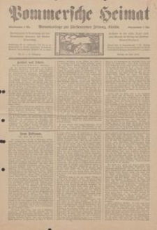 Pommersche Heimat. Monatsbeilage zur F&uuml;rstentumer Zeitung, K&ouml;slin Nr. 6/1913