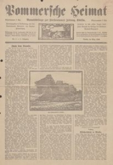 Pommersche Heimat. Monatsbeilage zur F&uuml;rstentumer Zeitung, K&ouml;slin Nr. 3/1914