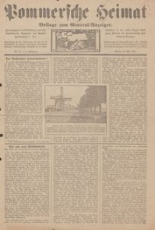 Pommersche Heimat. Monatsbeilage zur F&uuml;rstentumer Zeitung, K&ouml;slin Nr. 7/1914