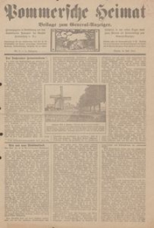 Pommersche Heimat. Monatsbeilage zur Fürstentumer Zeitung, Köslin Nr. 7/1914