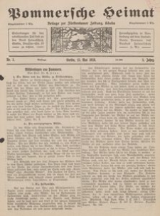 Pommersche Heimat. Beilage zur Fürstentumer Zeitung, Köslin Nr. 5/1916