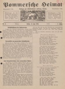 Pommersche Heimat. Beilage zur Fürstentumer Zeitung, Köslin Nr. 6/1916