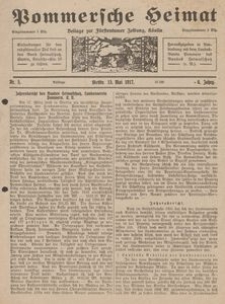 Pommersche Heimat. Beilage zur F&uuml;rstentumer Zeitung, K&ouml;slin Nr. 5/1917