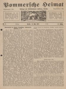 Pommersche Heimat. Beilage zur Fürstentumer Zeitung, Köslin Nr. 5/1917