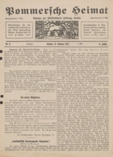 Pommersche Heimat. Beilage zur Fürstentumer Zeitung, Köslin Nr. 9/1917