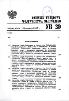 Dziennik Urzędowy Województwa Słupskiego. Nr 29/1997
