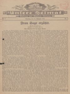 Unsere Heimat. Beilage zur Kösliner Zeitung Nr. 2/1930