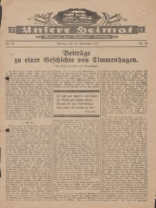 Unsere Heimat. Beilage zur K&ouml;sliner Zeitung Nr. 24/1927