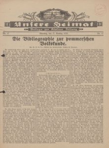 Unsere Heimat. Beilage zur Kösliner Zeitung Nr. 17/1929