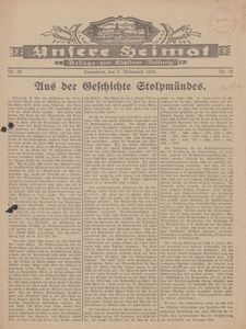 Unsere Heimat. Beilage zur K&ouml;sliner Zeitung Nr. 20/1929