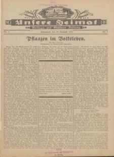 Unsere Heimat. Beilage zur Kösliner Zeitung Nr. 1/1931