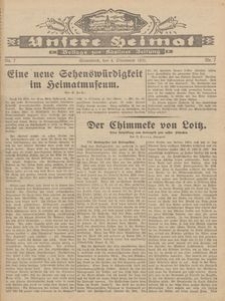 Unsere Heimat. Beilage zur Kösliner Zeitung Nr. 7/1931