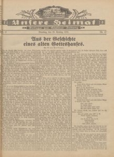 Unsere Heimat. Beilage zur Kösliner Zeitung Nr. 17/1931