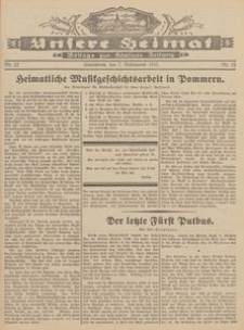 Unsere Heimat. Beilage zur Kösliner Zeitung Nr. 22/1931