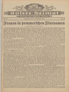 Unsere Heimat. Beilage zur K&ouml;sliner Zeitung Nr. 23/1931