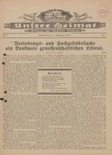 Unsere Heimat. Beilage zur K&ouml;sliner Zeitung Nr. 3/1929