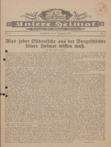 Unsere Heimat. Beilage zur K&ouml;sliner Zeitung Nr. 5/1929