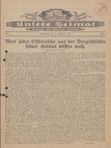Unsere Heimat. Beilage zur Kösliner Zeitung Nr. 5/1929