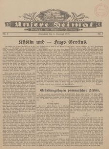 Unsere Heimat. Beilage zur K&ouml;sliner Zeitung Nr. 3/1928