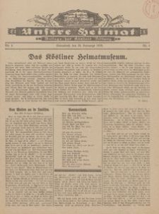 Unsere Heimat. Beilage zur Kösliner Zeitung Nr. 4/1928