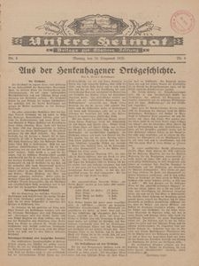 Unsere Heimat. Beilage zur K&ouml;sliner Zeitung Nr. 6/1928
