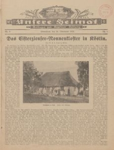 Unsere Heimat. Beilage zur K&ouml;sliner Zeitung Nr. 9/1928
