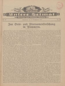 Unsere Heimat. Beilage zur Kösliner Zeitung Nr. 20/1928
