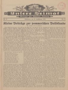 Unsere Heimat. Beilage zur Kösliner Zeitung Nr. 21/1928