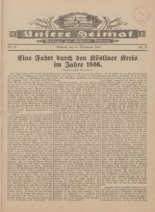 Unsere Heimat. Beilage zur K&ouml;sliner Zeitung Nr. 24/1928