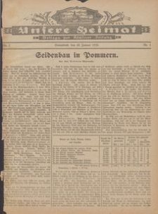Unsere Heimat. Beilage zur Kösliner Zeitung Nr. 1/1926