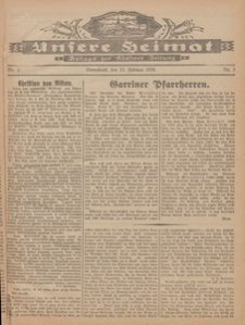 Unsere Heimat. Beilage zur K&ouml;sliner Zeitung Nr. 3/1926