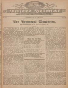 Unsere Heimat. Beilage zur Kösliner Zeitung Nr. 14/1926