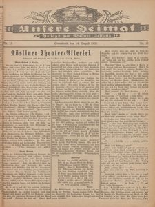 Unsere Heimat. Beilage zur Kösliner Zeitung Nr. 15/1926