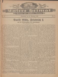 Unsere Heimat. Beilage zur K&ouml;sliner Zeitung Nr. 21/1926