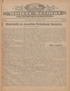 Unsere Heimat. Beilage zur K&ouml;sliner Zeitung Nr. 22/1926